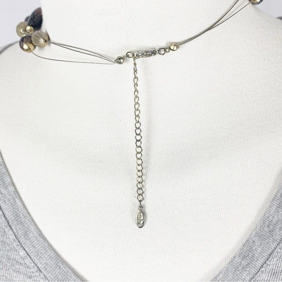 Tabi Boho Brass Medallion Necklace ✨ Mixed Metal & Resin Statement Piece - Picture 6 of 7